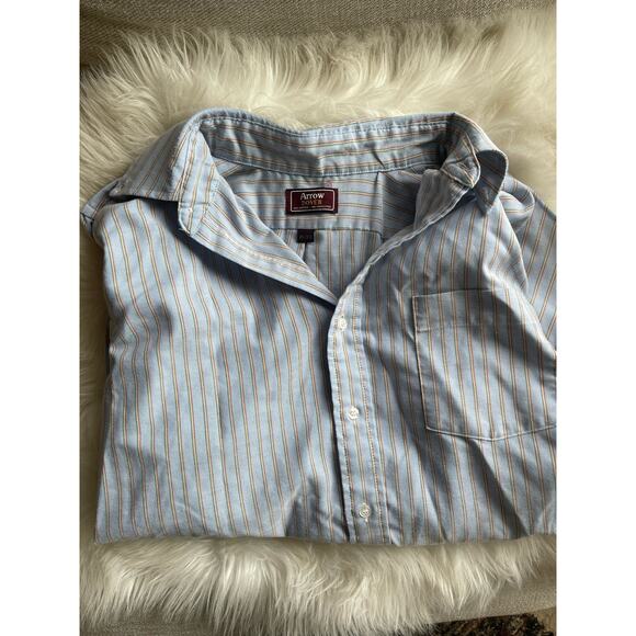 ARROW DOVER Vintage Pintstripe Button down 
Mens Shirt 
Size 16-33 - Picture 5 of 5